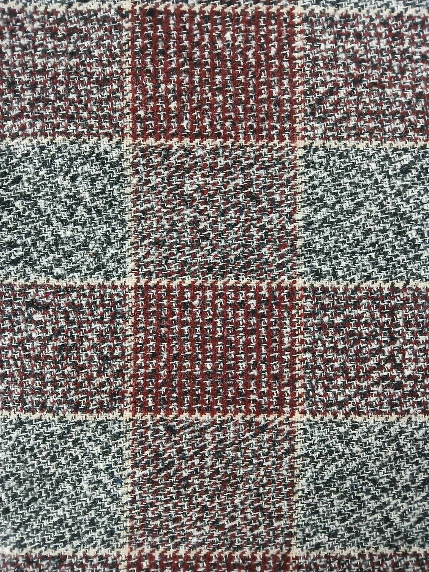 Washable Wool - Plum/Grey/Black - 60" Wide - Sold By the Metre