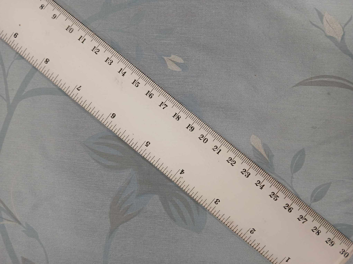 Dupion Silk - Blue/Grey/White - 44" Wide - Sold By the Metre