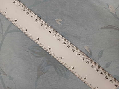 Dupion Silk - Blue/Grey/White - 44" Wide - Sold By the Metre