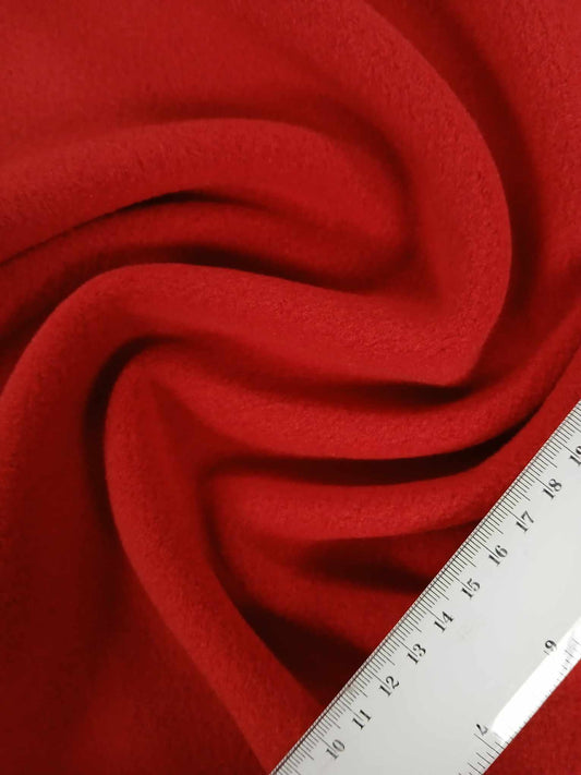 Double Sided Polar Fleece - Red - 59" Wide - Sold By the Metre