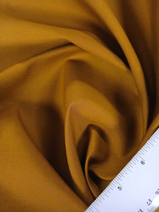 100% Cotton Dry Wax - Dark Mustard - 62" Wide - Sold By the Metre