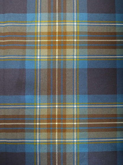 Poly Viscose 65/35 - Blue/Brown/Green/White - 59" Wide - Sold By the Metre
