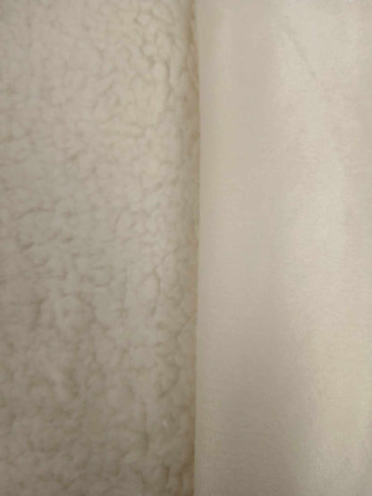Suede Backed Fur - White/Cream - 62" Wide - Sold By the Metre