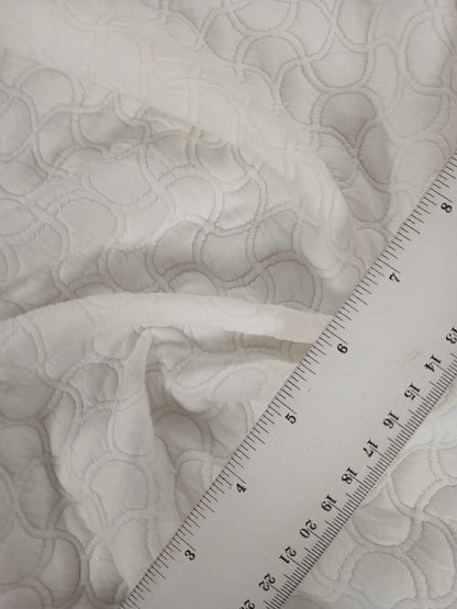 Super Scuba Embossed - Ivory - 60" Wide - Sold By the Metre