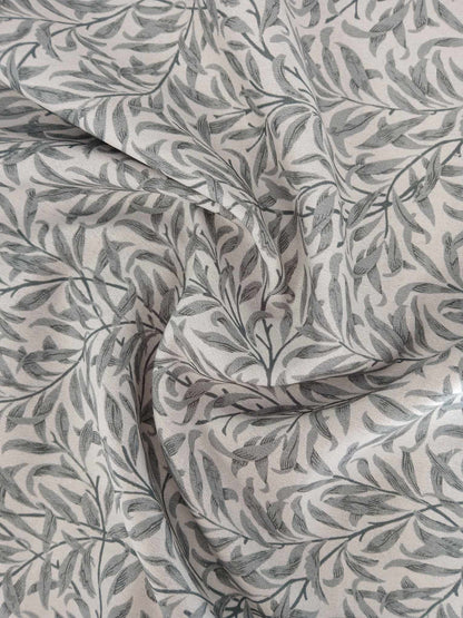 100% Cotton - Willow Bough - Silver - 55" Wide - Sold By the Metre