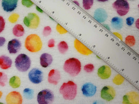 Cuddle Fleece - Spots - Multicoloured - 62" Wide - Sold By the Metre