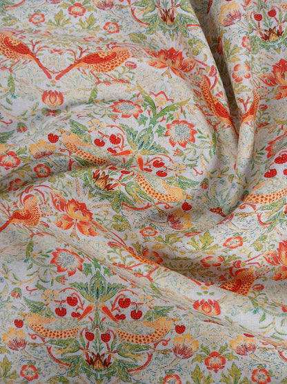 100% Cotton - Strawberry Thief - Rose - 55" Wide - Sold By the Metre