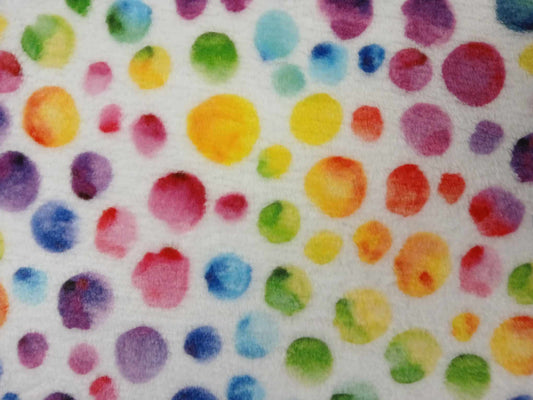 Cuddle Fleece - Spots - Multicoloured - 62" Wide - Sold By the Metre