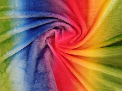 Cuddle Fleece - Rainbow - Red/Blue/Green/Yellow - 62" Wide - Sold By the Metre