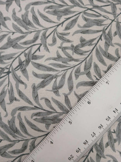 100% Cotton - Willow Bough - Silver - 55" Wide - Sold By the Metre