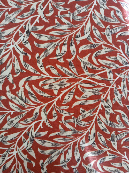 100% Cotton - Willow Bough - Crimson - 55" Wide - Sold By the Metre