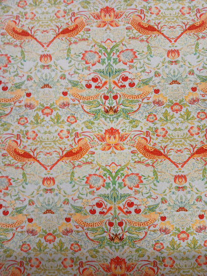 100% Cotton - Strawberry Thief - Rose - 55" Wide - Sold By the Metre