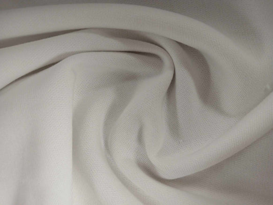 Loopback Fleece - White - 55" Wide - Sold By the Metre