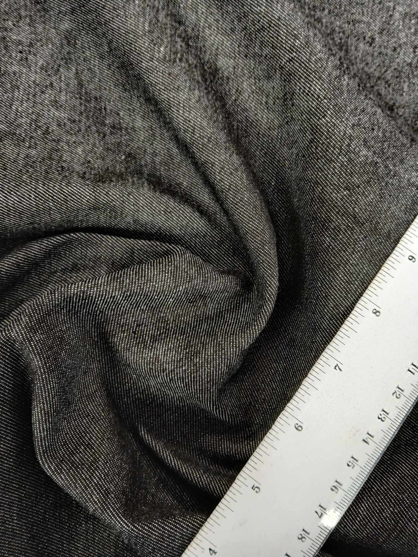 Denim Lycra - Charcoal - 56" Wide - Sold By the Metre