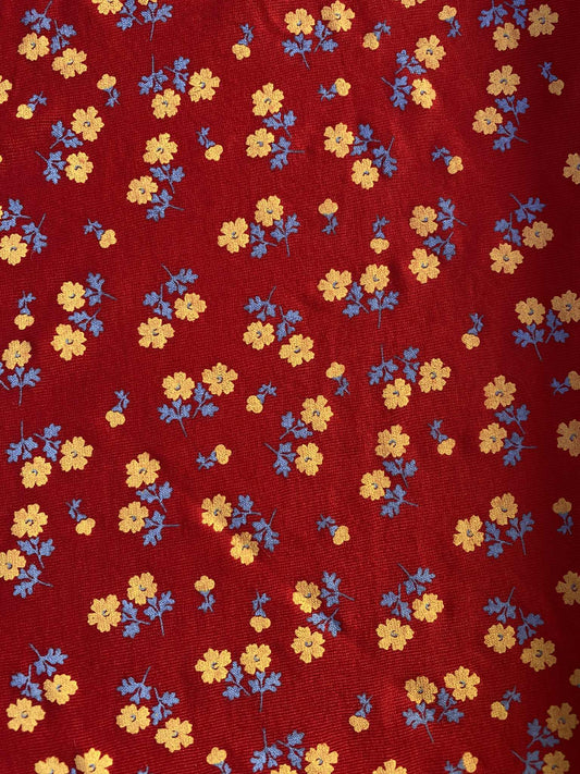 Viscose Lycra - Red/Yellow/Blue - 62"Wide - Sold By The Metre