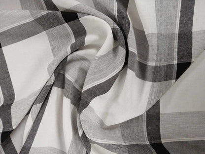 Viscose - Black/Grey/Ivory - 61" Wide - Sold By the Metre