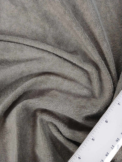 Polyester Towelling - Khaki - 64" Wide - Sold By the Metre