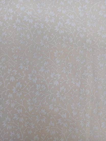 Poly Cotton - Ditsy - Peach/White - 44" Wide - Sold By the Metre