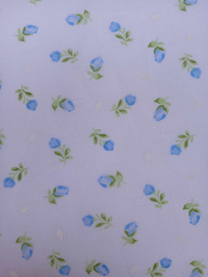 Poly Cotton - Baby Blue/Blue/Yellow/Green - 44" Wide - Sold By the Metre
