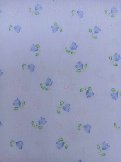 Poly Cotton - Baby Blue/Blue/Green/White - 44" Wide - Sold By the Metre