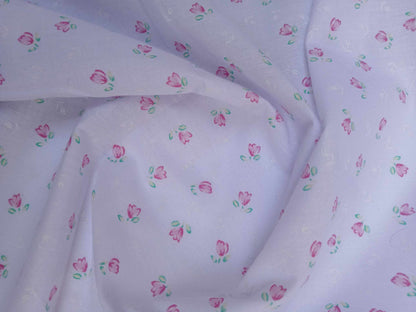 Poly Cotton - Lilac/Pink/Green/White - 44" Wide - Sold By the Metre
