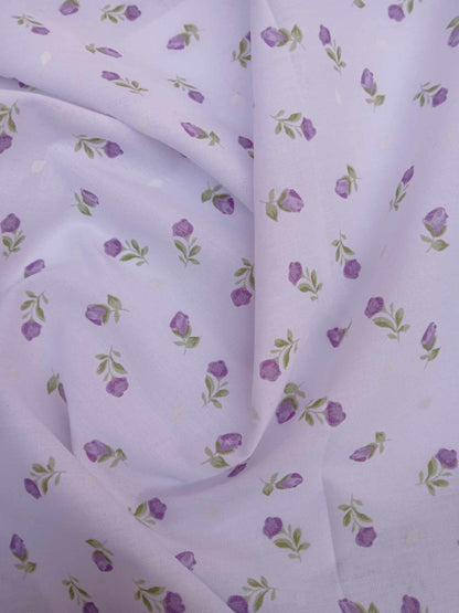 Poly Cotton - Lilac/Purple/Yellow/Green - 44" Wide - Sold By the Metre