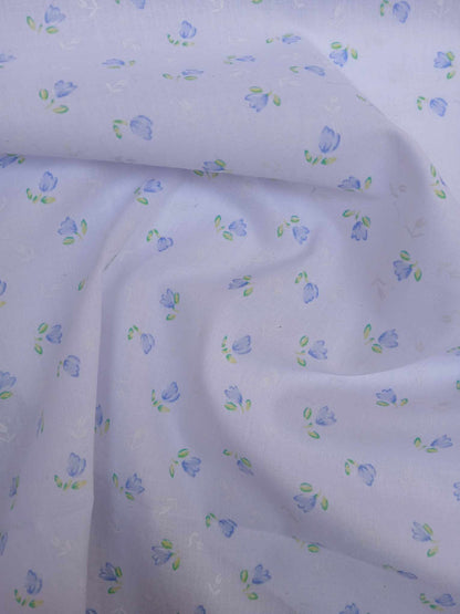 Poly Cotton - Baby Blue/Blue/Green/White - 44" Wide - Sold By the Metre