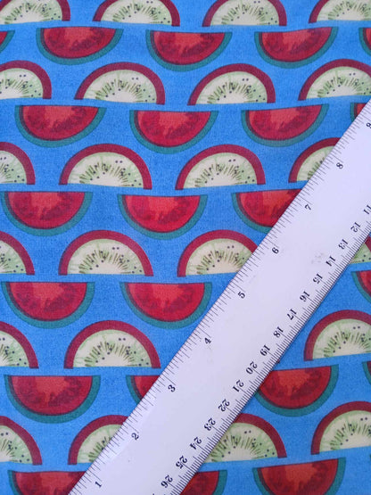 Chiffon - Blue/Green/Red - 57" Wide - Sold By the Metre