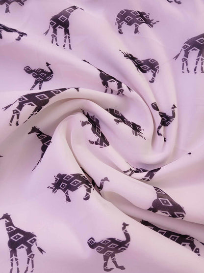 Chiffon - Black/White - 58" Wide - Sold By the Metre
