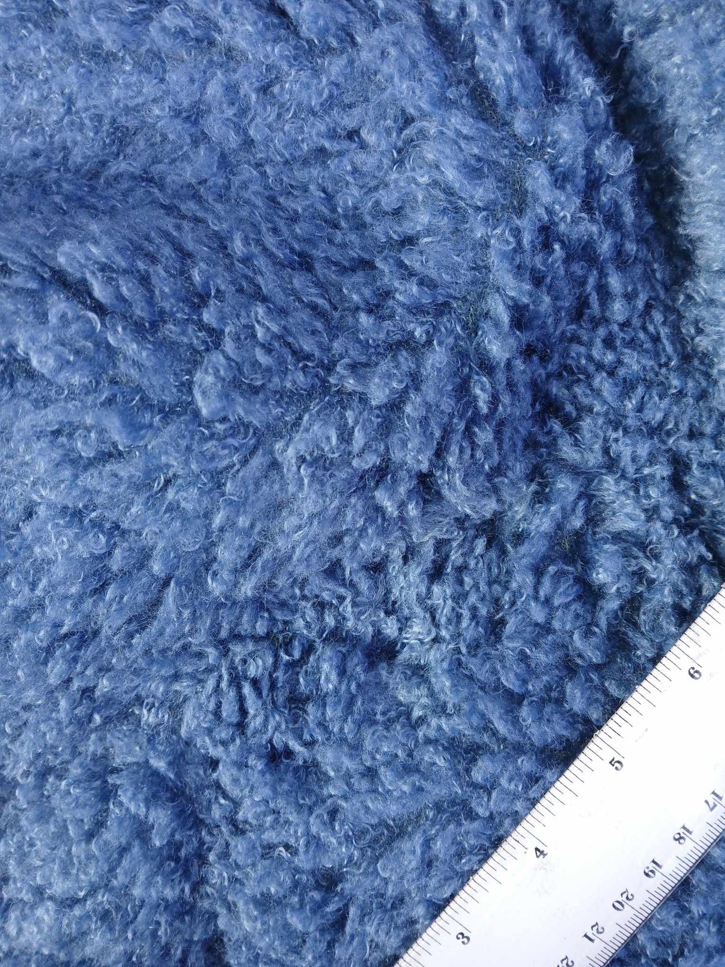 Poodle Fur - Blue - 64" Wide - Sold By The Metre
