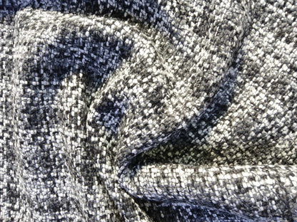 Boucle - Grey/Black/White - 55" Wide - Sold By The Metre