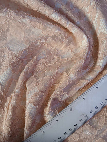 Lace - Dusty Pink - 56" Wide - Sold By The Metre
