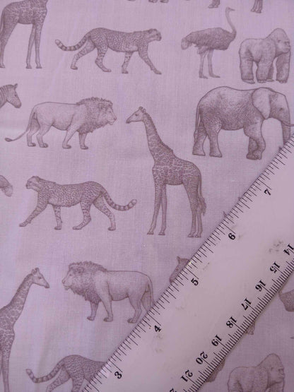 100% Cotton - White/Grey - 57" Wide - Sold By The Metre