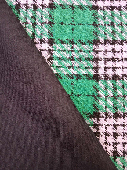 River Island Bonded Washable Wool - Green/Black/Lilac - 60" Wide - Sold By The Metre