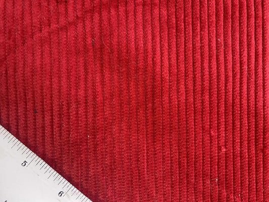 100% Cotton Corduroy - Crimson - 57"Wide - Sold By The Metre