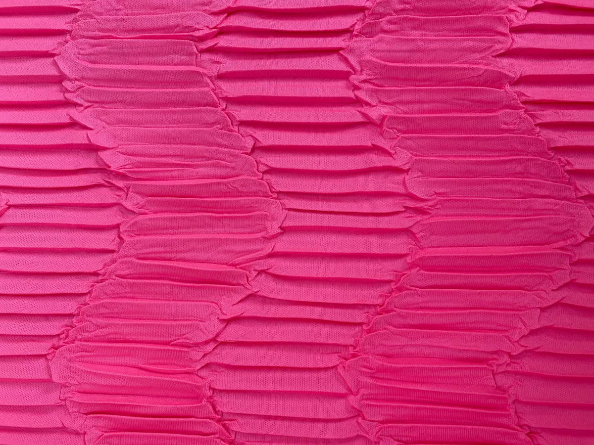 Chevron Pleated Stretch Polyester Fabric - 68" Wide, £3.99 per Metre