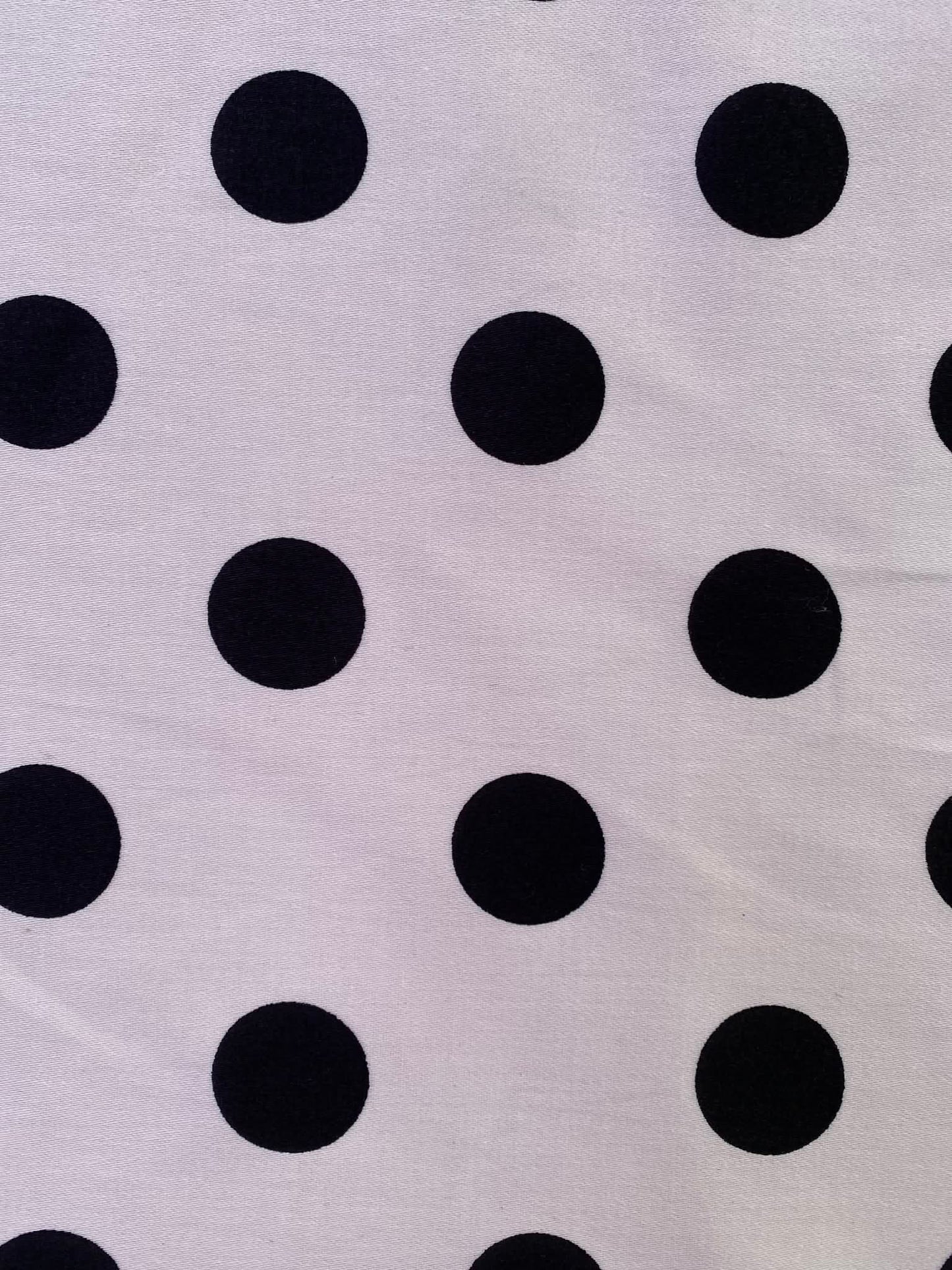 Cotton Spandex 97%/3%- White/Black - 57"Wide - Sold By The Metre