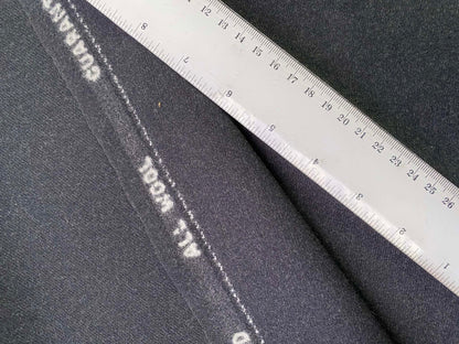 100% Wool Fabric -Black - 30" Wide - Traditional Tailoring & Heritage Quality - £5.99/m