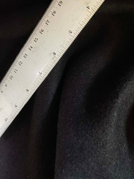 90% Wool 10% Nylon - Black - 59"Wide - Sold By The Metre