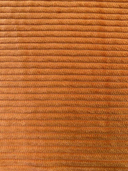 100% Cotton Corduroy - Deep Orange - 58"Wide - Sold By The Metre
