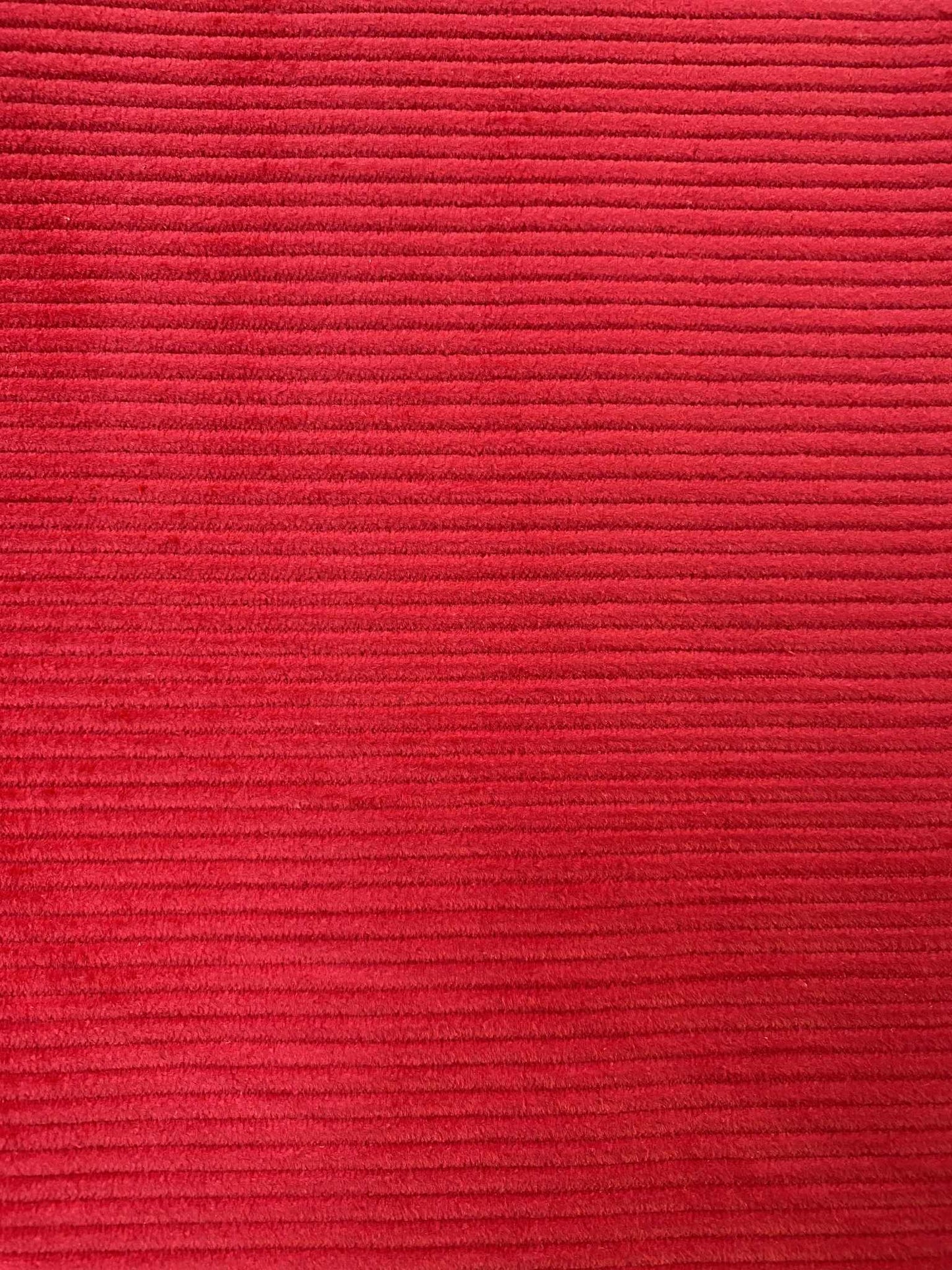 100% Cotton Corduroy - Red - 58"Wide - Sold By The Metre