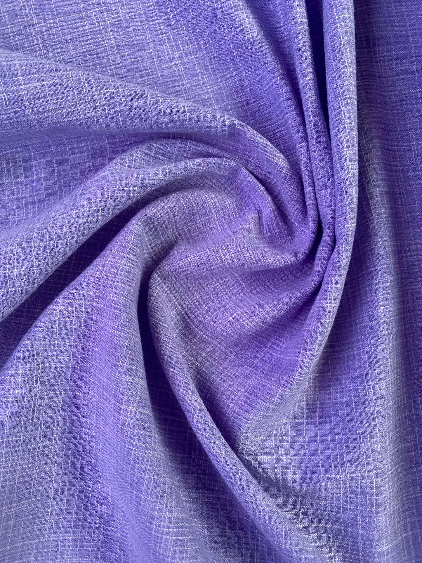 Lilac Textured Linen & Cotton Blend - 56" Wide - Premium Slub Finish - £4.99p/m