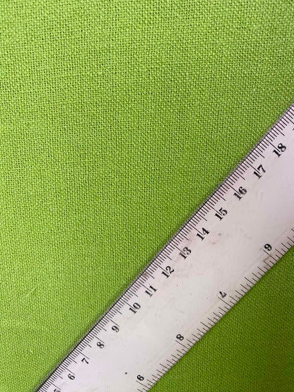 Lime Green Cotton Linen Blend Fabric – 57" (145cm) Wide – Non-Stretch