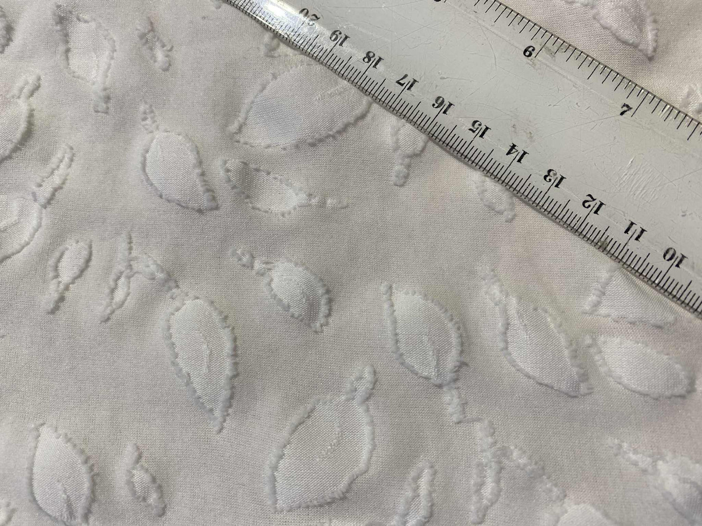 Phase 8 Poly Lycra Burnout - White - 60"Wide - Sold By The Metre