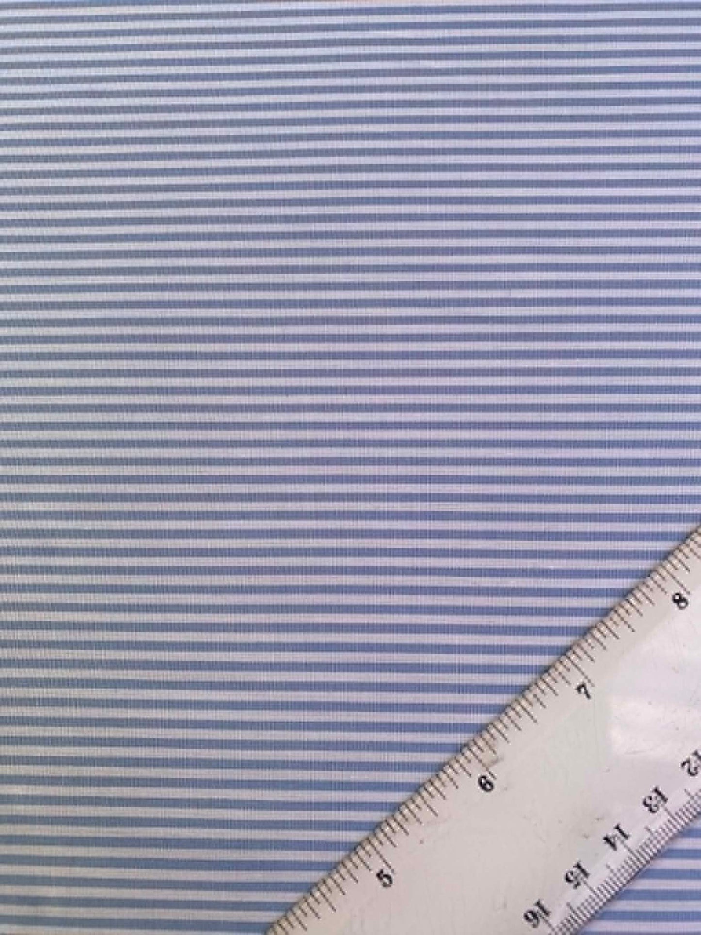 100% Cotton Chambray Striped Fabric - 59" Wide - Light Blue & White Classic Dressmaking Shirting No Stretch - £3.99/m