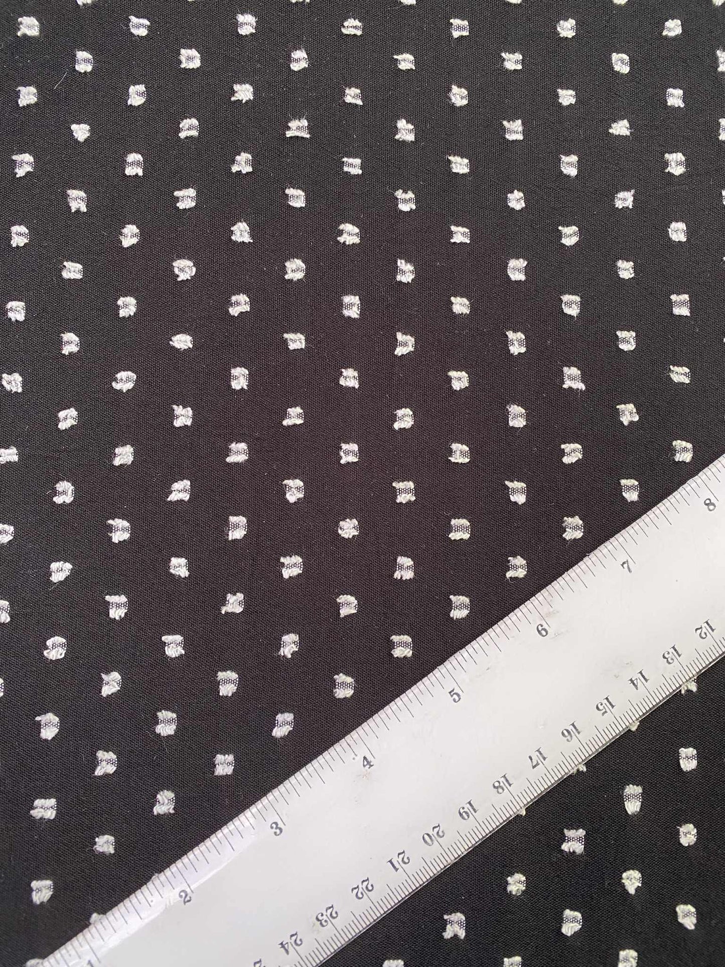 River Island Crepe - Spot - Black - 60"Wide - Sold By The Metre
