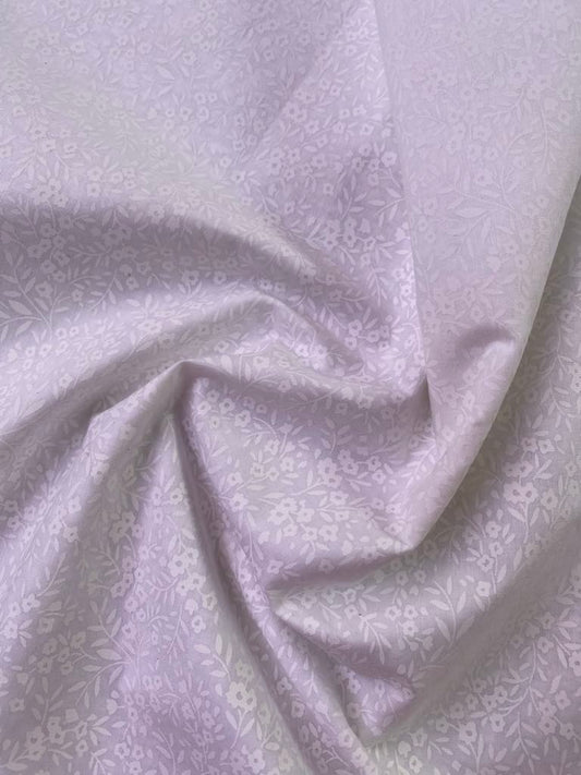 100% Cotton - Blenders - Ditsy Floral - Cream on White - 44" Wide - Sold By The Metre