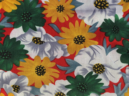 Viscose - Red/Grey/Orange/Green - 57"Wide - Sold By The Metre