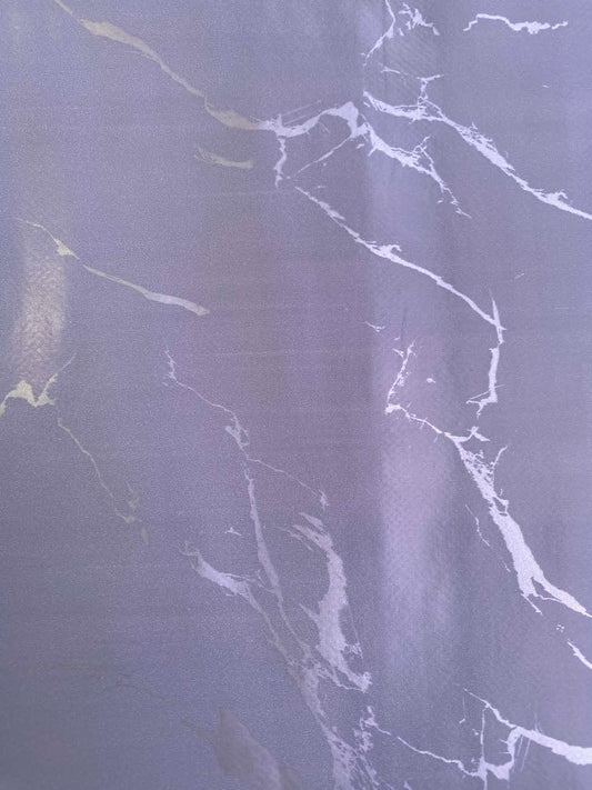 Grey & Silver Marble Effect PU Table Covering - 55" Wide - Luxury Wipe Clean Finish - £1.99/m