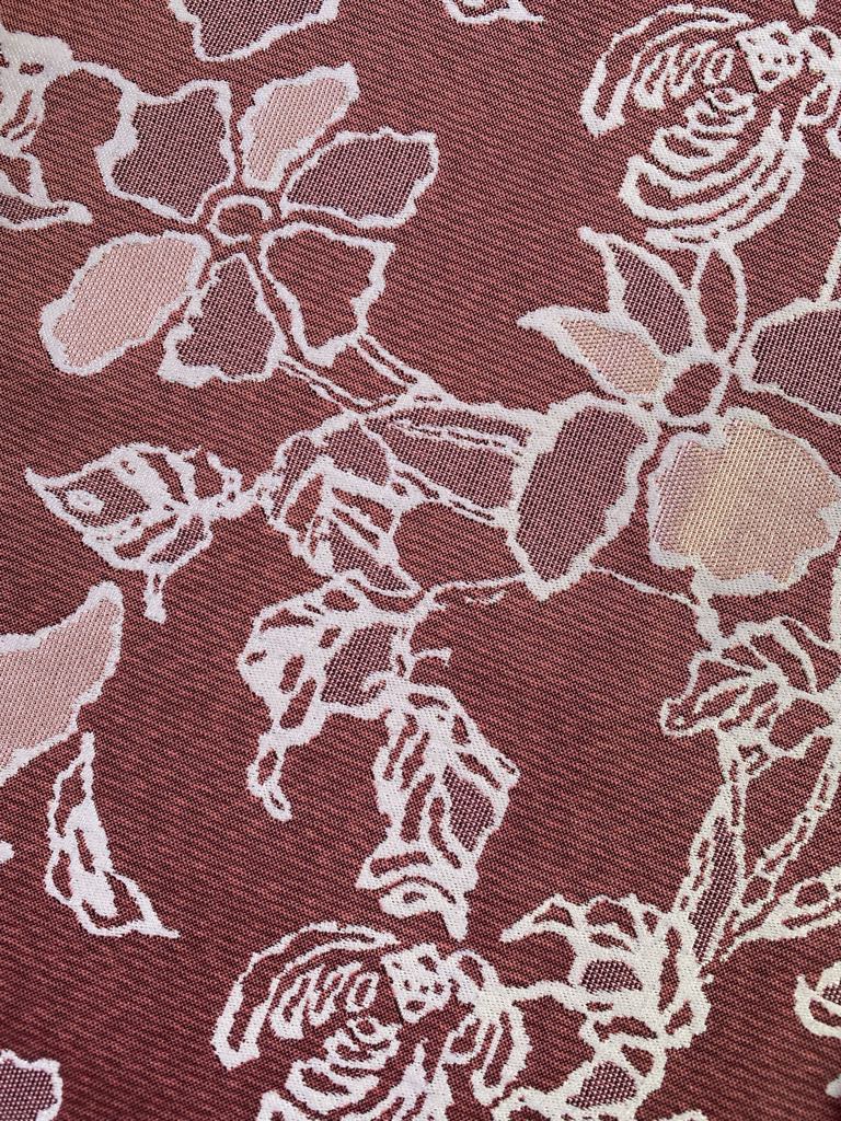 Brocade - Rust/Peach/Cream - 63" Wide - Sold By The Metre